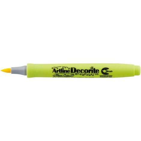 Marker Toma Artline Decorite Brush, Żółty Neon